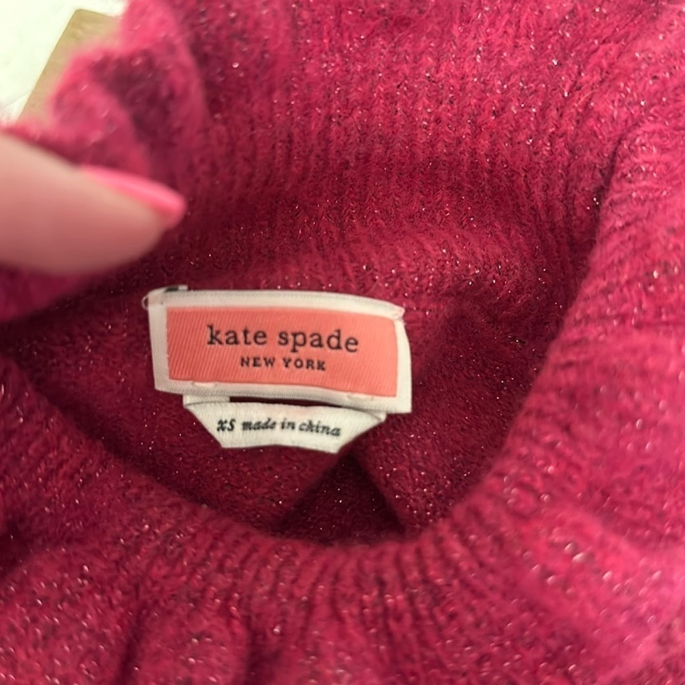 Kate Spade Pink Ruffle Sweater - Picture 2 of 10